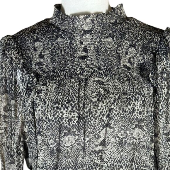 Free People Roma Long Sheer Ruffle Sleeve Bohemian Top Size Medium 📦 - Picture 9 of 13